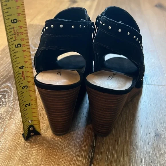 Lucky Brand Ulyssas Women's Size 9M Black Wedges - Picture 5 of 7